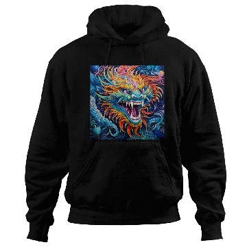 Discover dragon pattern circle pentel color 7 Hoodies