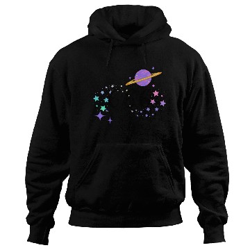 Discover Angel Numbers 666 Purple Saturn with Stars Hoodies