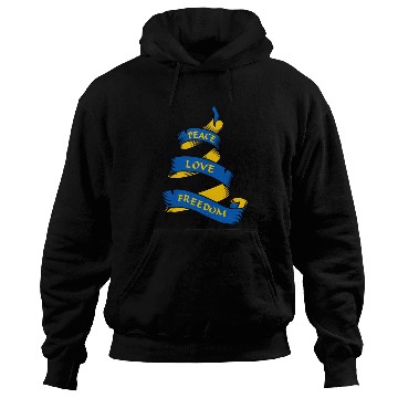 Discover Curl banner with text Ukraine Hoodies