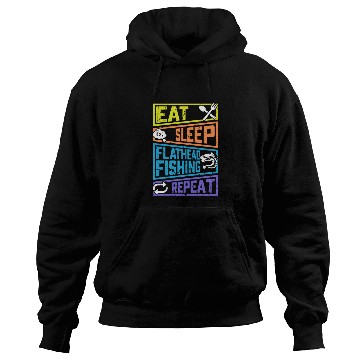 Discover Eat Sleep Flathead Fishing Repeat Fish hunting Hoodies