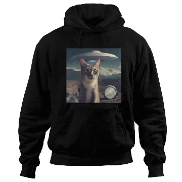Discover Cat Ufo Alien Area 51 space shuttle Hoodies