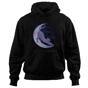 Discover Moonchild Cat Moon Hoodies