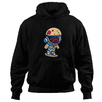 Discover Space Glide: Astronaut on a Hoverboard Hoodies