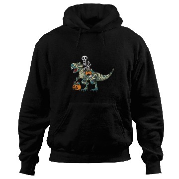 Discover Skeleton Dinosaur Pumpkin Cool Creepy Halloween Hoodies