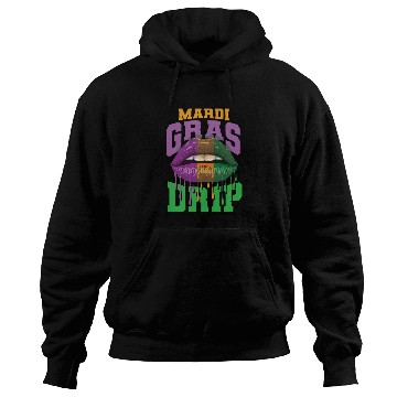 Discover Lips Mardi Gras Drip Hoodies