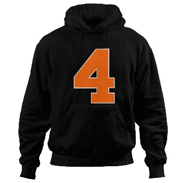 Discover Number 4 Sports Orange Hoodies