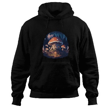 Discover Mushroom house Hoodies