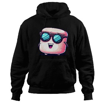 Discover Cool Marshmallow with Sunglasses: Casual Design Hoodies