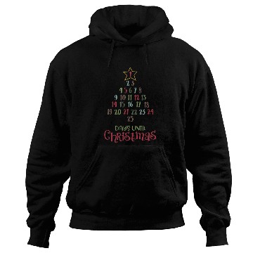 Discover Christmas Countdown Christmas Tree Numbers Xmas Hoodies