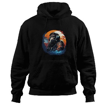Discover Cool Ape with headphone - Ape, Monkey Graphics Hoodies