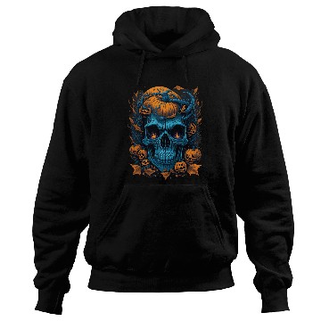 Discover Halloween Spooky Skull Face Hoodies