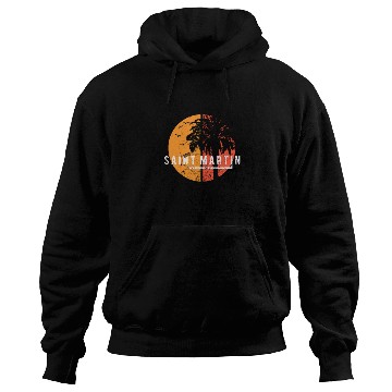 Discover Artistic Saint Martin Cool Vacation Souvenir Palm Hoodies