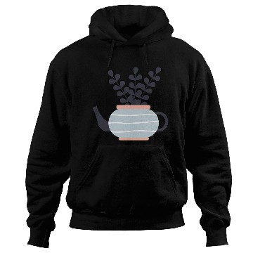 Discover Flower And Teapot Pot Plants Hoodies