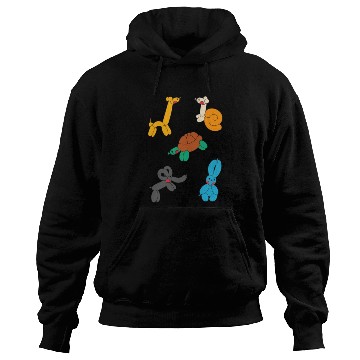 Discover Cute Neon Animal Balloon Sticker Pack Hoodies