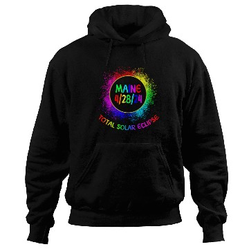 Discover Total Solar Eclipse Maine 4/28/24 Kids Eclipse Hoodies