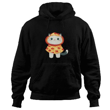 Discover Cat in pizza costume Hoodies