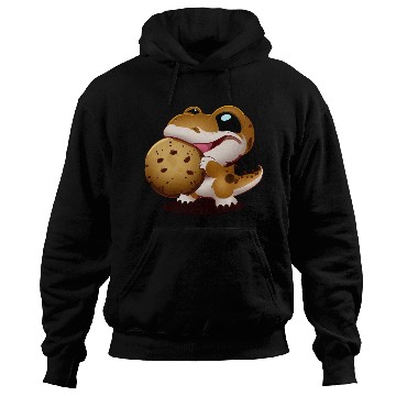 Discover Cute baby dinosaur snacking on a cookie Hoodies