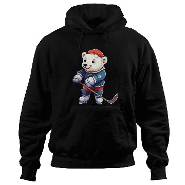 Discover Polar bear hockey player Hoodies