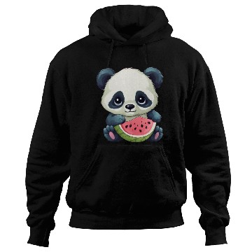 Discover Cute panda girl with watermelon Hoodies