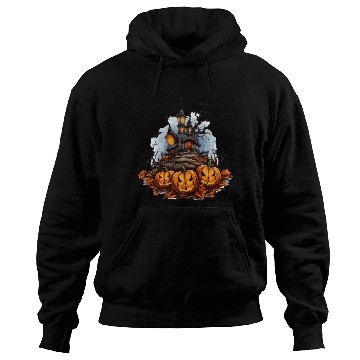 Discover Halloween Pumpkin Bat Spell Haunted House Hoodies