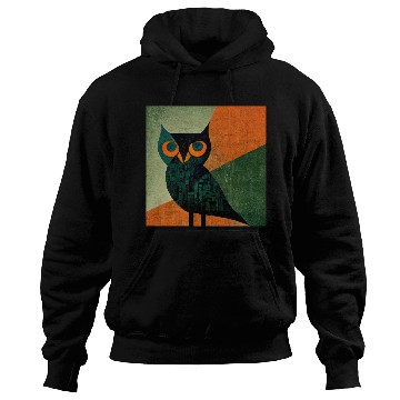 Discover Mod Owl: Orange Beak Owl Hoodies