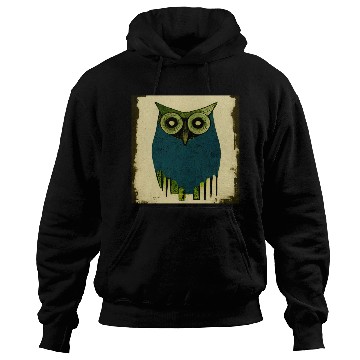Discover Mod Owl: Woodcut Owl Hoodies