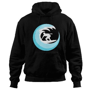 Discover Surfer Surfboard Round Wave Surf Circle Surfing Hoodies