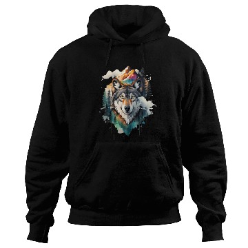 Discover Majestic Mountain Wolf Nature Inspired Artwork Hoodies