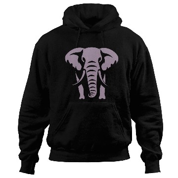 Discover Elephant Silhouette White Logo Hoodies