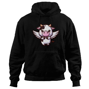 Discover Heavenly Cow: An Angel with Wings Hoodies