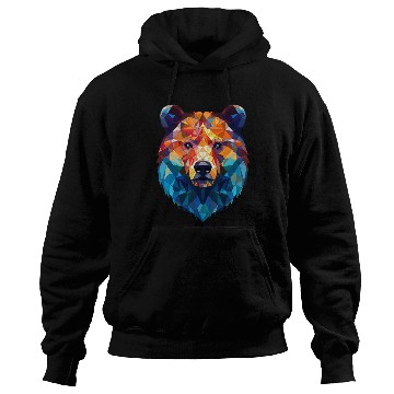 Discover Wild Psychedelic Bear Geometric Vibrant Hoodies