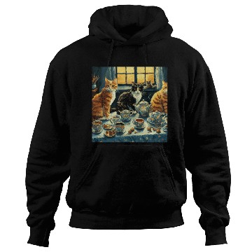 Discover Tea Cats - The Van Gogh Cats Collection Hoodies