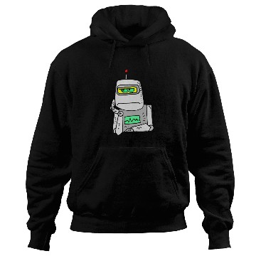 Discover Interested Robot Funny Moody Bored Cartoon Joke Hoodies