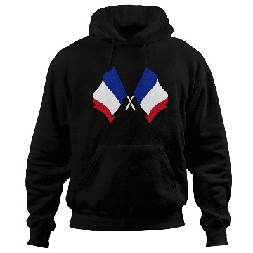 Discover Crossed two flags France Hoodies