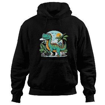 Discover Tropical Dinosaur Adventure Design Hoodies