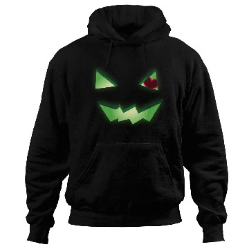 Discover Glowing Green See-Through Jack-O-Lantern w/ Heart Hoodies