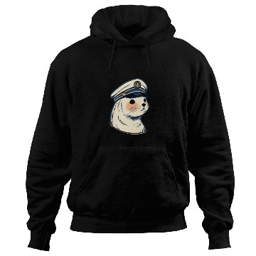 Discover Seal Sailor Cap Boat Captain Cap Boating Seal Hoodies