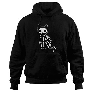 Discover Skeleton Cat Halloween Hoodies