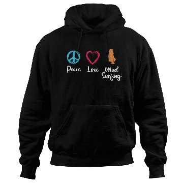 Discover Peace Love Wind Surfing Hoodies