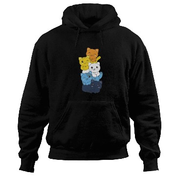 Discover Aroace Flag Pride Lgbtq Cute Cats Bunch Hoodies