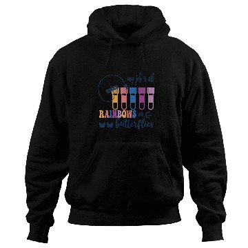 Discover My job is all rainbow Sticker Hoodies
