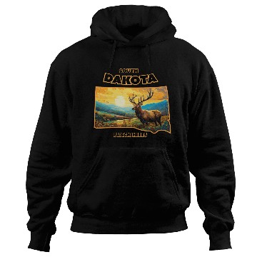 Discover South Dakota - Elk Hoodies