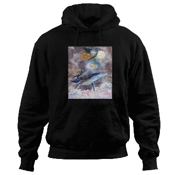 Discover Whale's Celestial Journey Hoodies