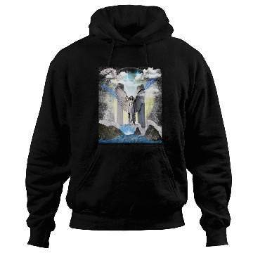 Discover Celestial Gateway - Angelic Serenity Hoodies