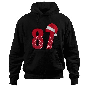 Discover Age 87 - Congrats Christmas Number Eighty Seven Hoodies