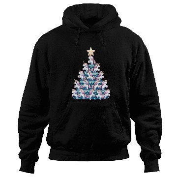 Discover Unicorn Christmas Tree Design Hoodies