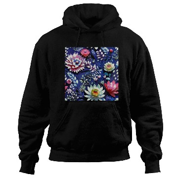 Discover Midnight Floralscape Hoodies