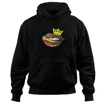 Discover LGBTQ Rainbow Black Pride Crown Melanin Lips Hoodies
