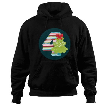 Discover 4th Christmas Tree Present - Number Four Hoodies