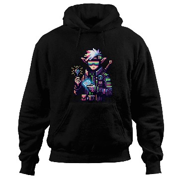 Discover Cyberpunk Elf Neon-Lit Goggles and Digital Key Hoodies